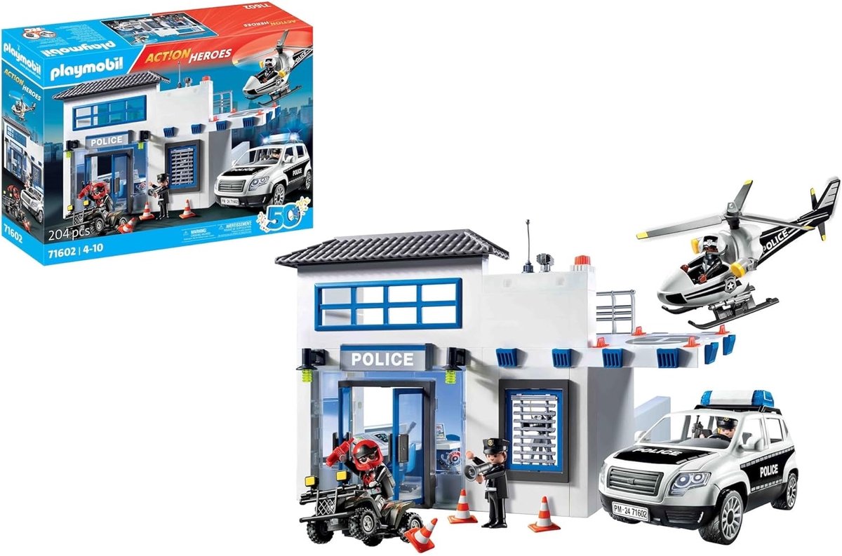 PLAYMOBIL Action Heroes 50YR Politiepost met voertuigen - 71602 — afbeelding 4