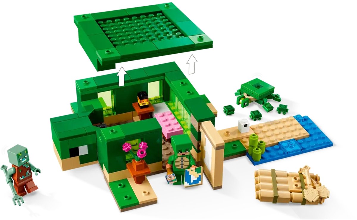 LEGO Minecraft Het schildpadstrandhuis Dieren Speelgoed voor Kinderen vanaf 8 jaar 21254 — afbeelding 23