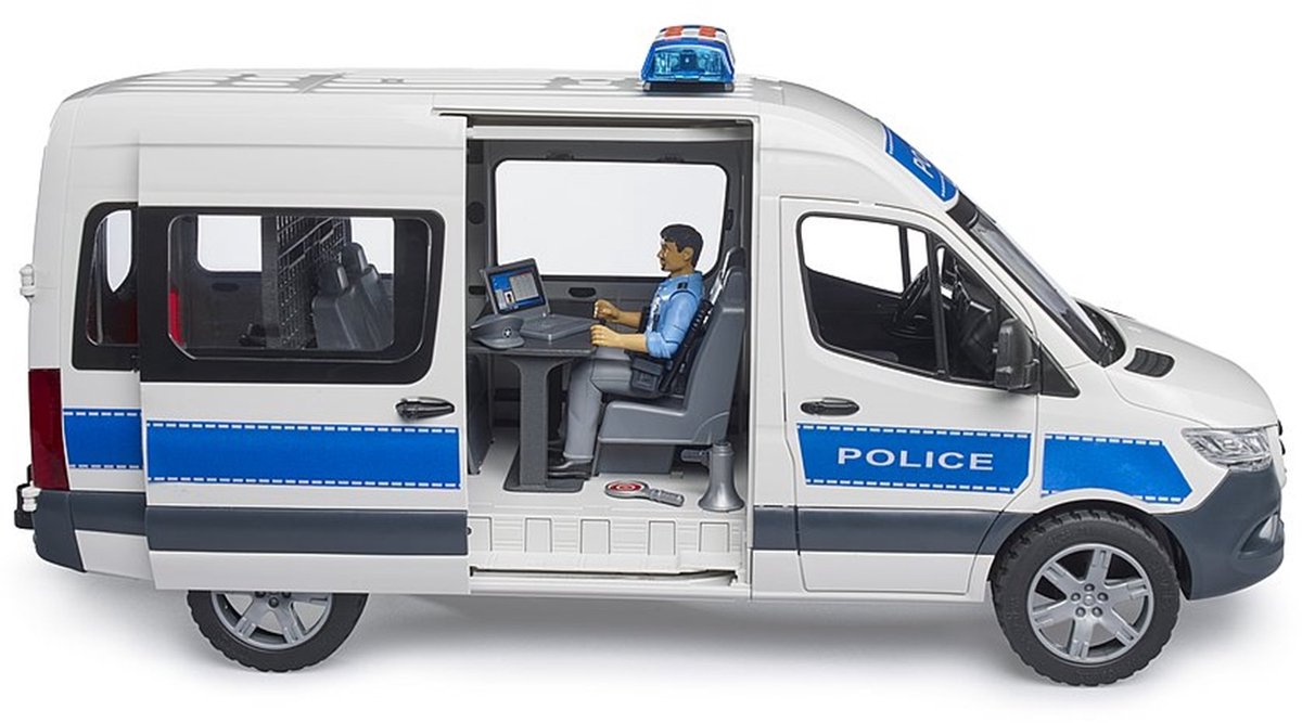 bruder Mercedes-Benz Sprinter politiebus met licht en geluid modelvoertuig thumbnail 2