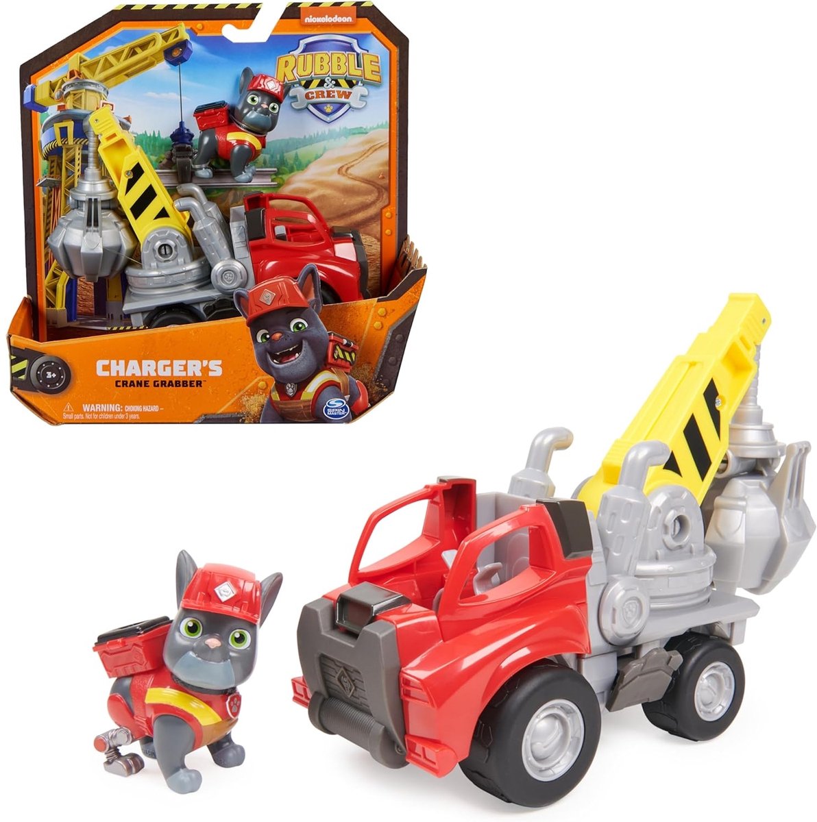 Rubble & Crew - Charger’s Kraanwagen met speelfiguur en beweegbare onderdelen - PAW Patrol speelgoed — afbeelding 17