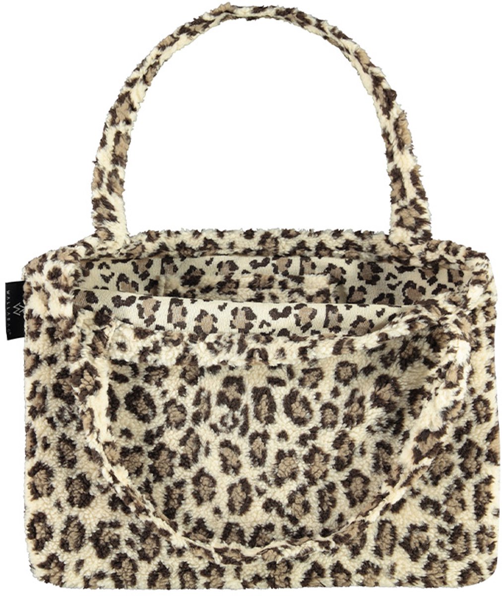 Wallabag - Tote Bag - Luiertas - Shopper - Mom Bag Teddy Leopard Brown – foto 4