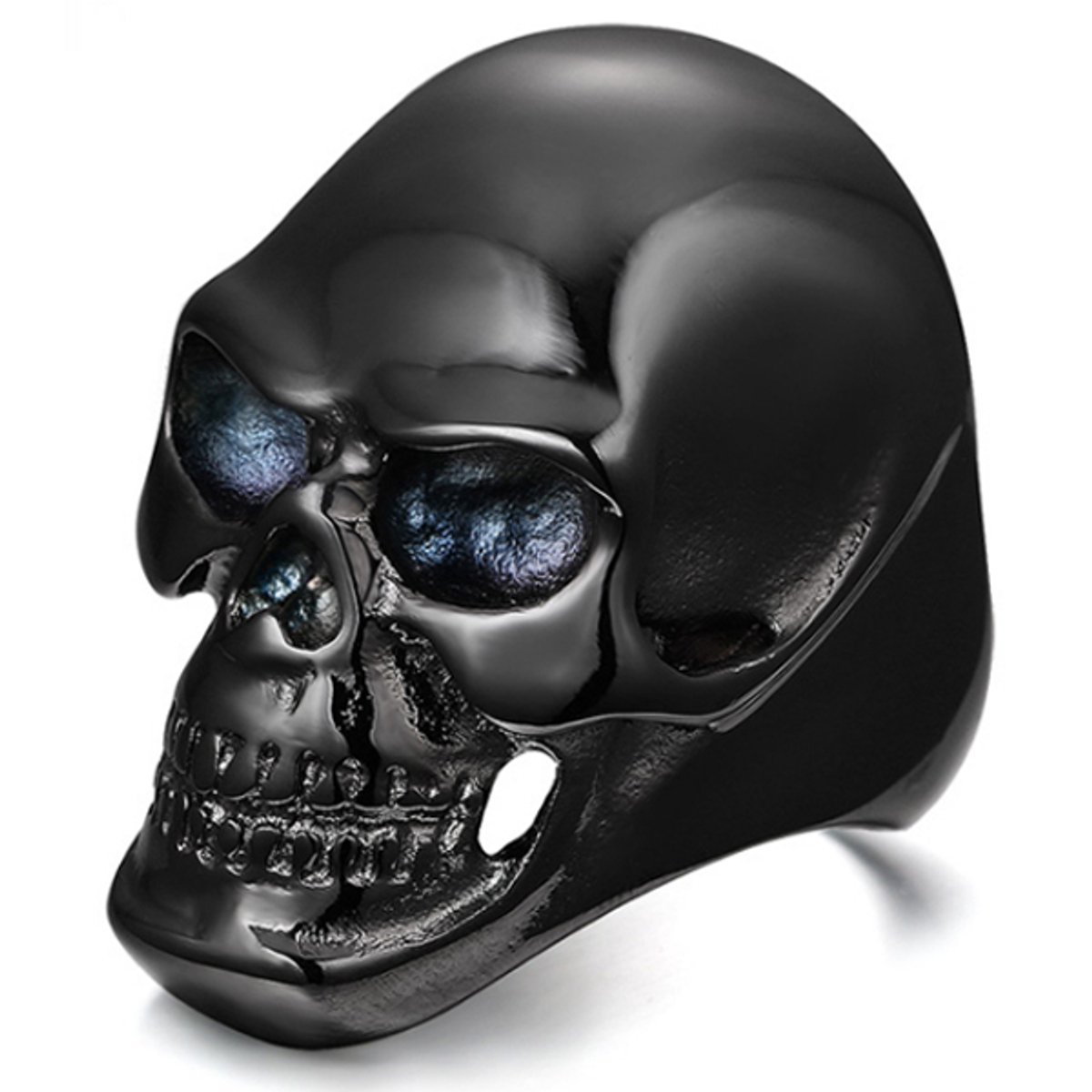 Stalen herenring Skull Black-20mm