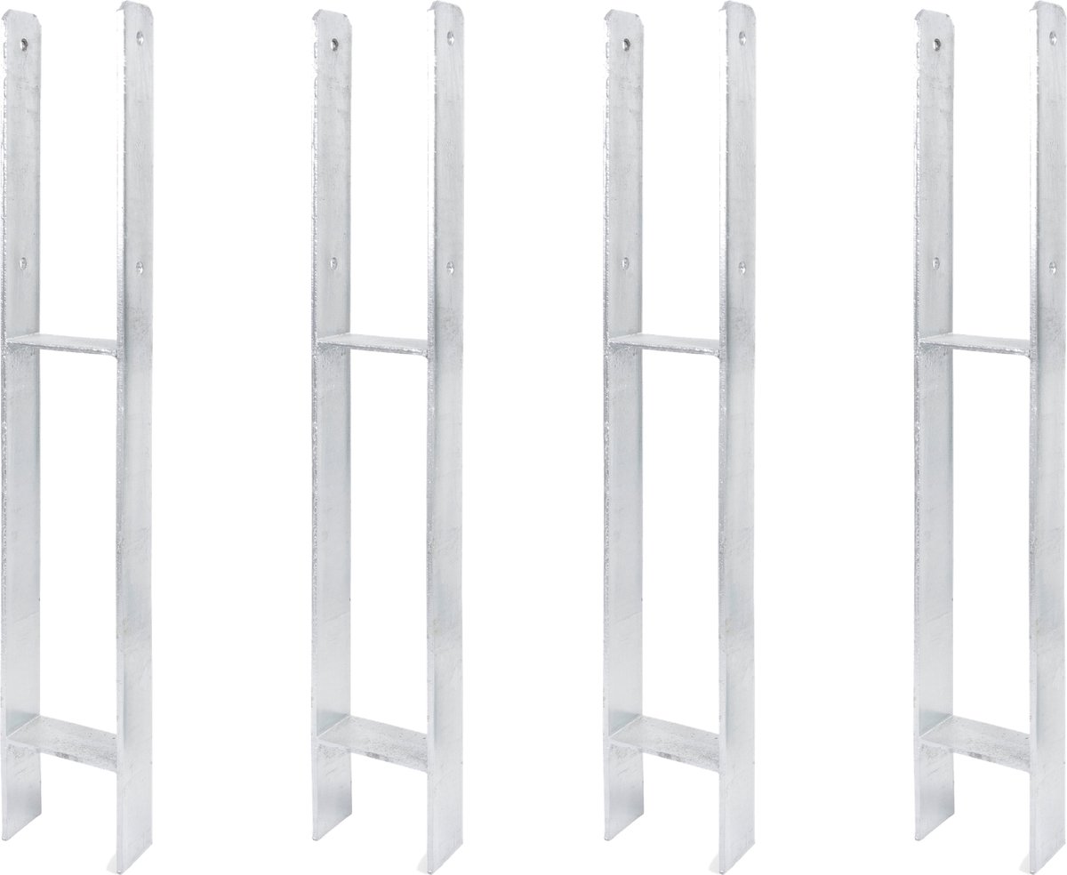 Alberts 4 x H-paaldrager, 111x800 mm, materiaaldikte 6 mm, diepte 60 mm, thermisch verzinkt