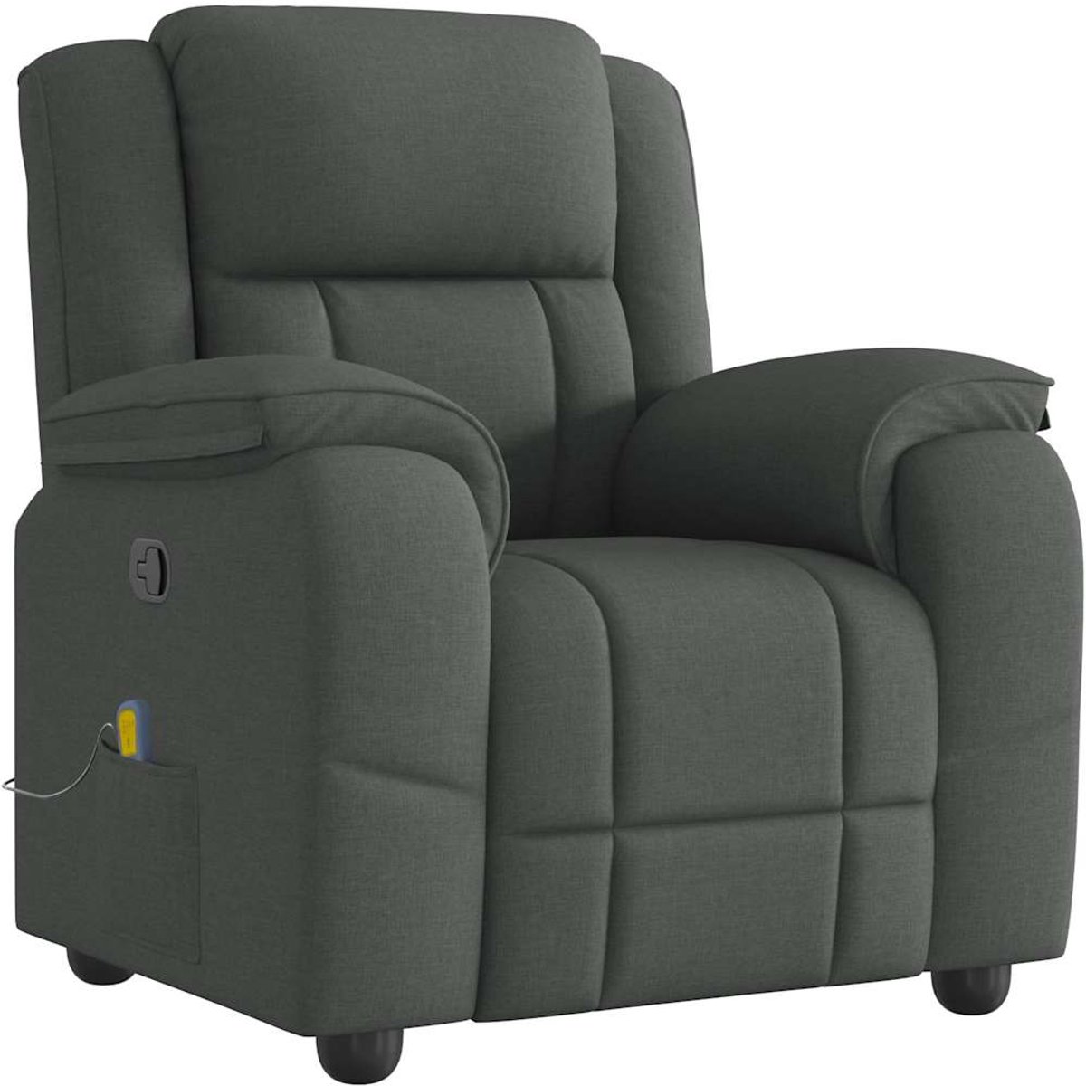 vidaXL Massagestoel - in - donkergrijze - stof Donkergrijs
