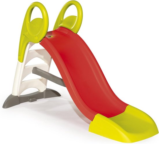 Smoby KS kinderglijbaan, rood met gele afwerking.