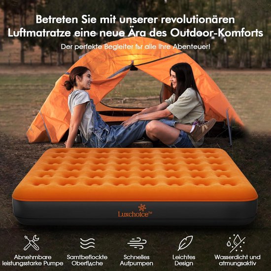 Luchtbed 2 Persoon Met Ingebouwde USB Oplaadbare Pomp - Opblaasbaar Kampeermatras Voor Thuis En Buiten van Obelink — afbeelding 5