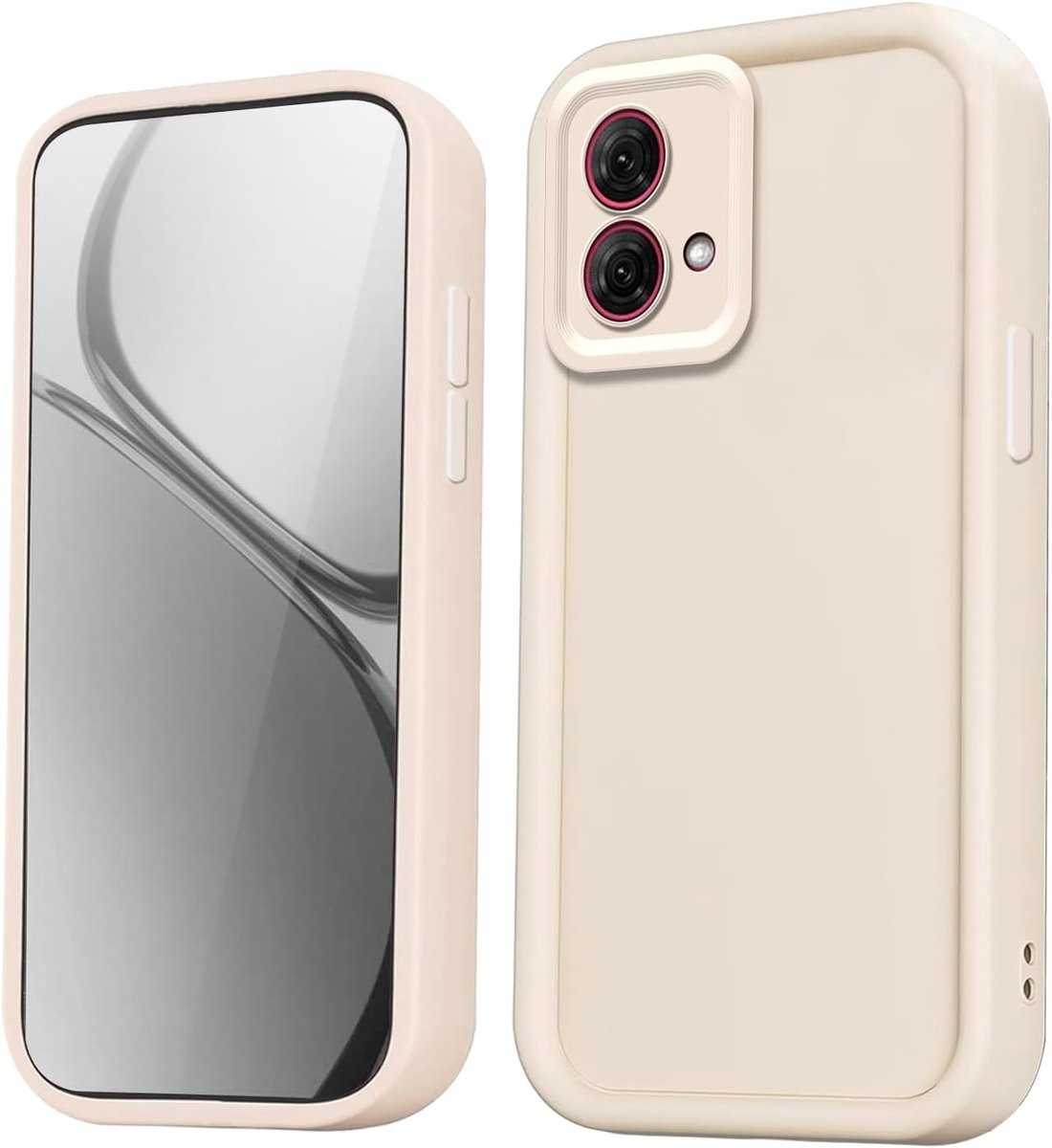 Hoesjes voor Motorola Moto G84 5G - Siliconen Schokbestendige Cover met Verhoogde Randen