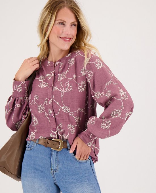 Je m'appelle Dames Blouse - Paars - Maat XL