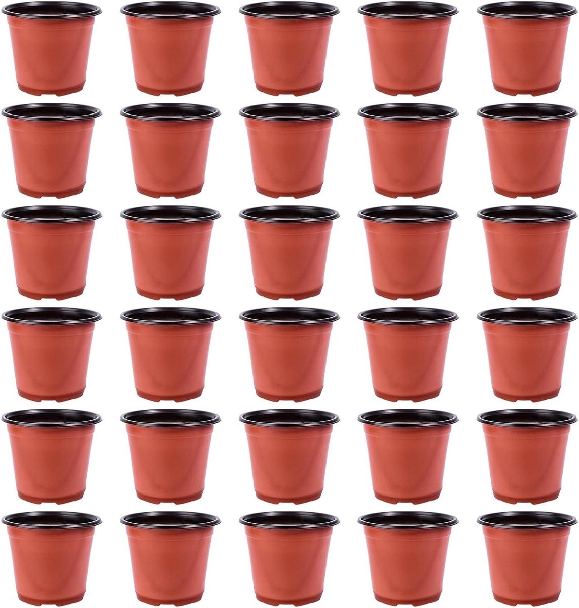 JHubers Goods - Plastic kweekpotten voor planten en zaailingen, rond, 15 cm, set van x stuks, kwaliteitsmateriaal