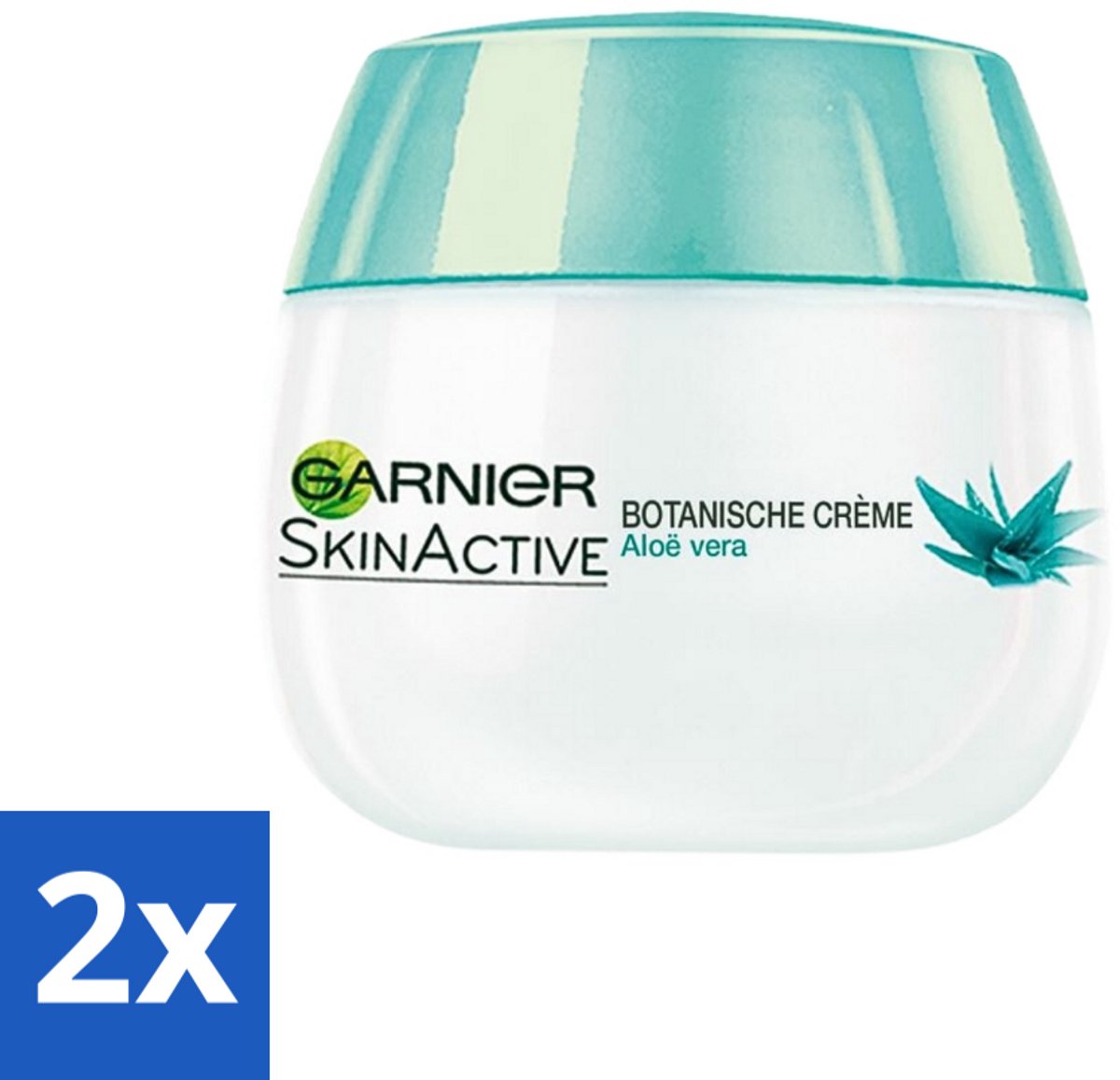2 x Garnier - SkinActive - Botanische Dagcrème - Aloë Vera - Voor ieder Huidtype - 50 ml - Dagcrème - Aloë Vera - Natuurlijke Dagcrème - Hydraterende Dagcrème - Gevoelige Huid
