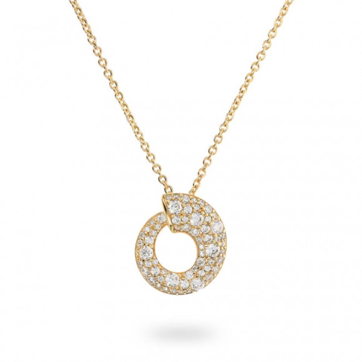 Bronzallure Golden-Pave' Necklace WSBZ02443Y.WR Brons 42