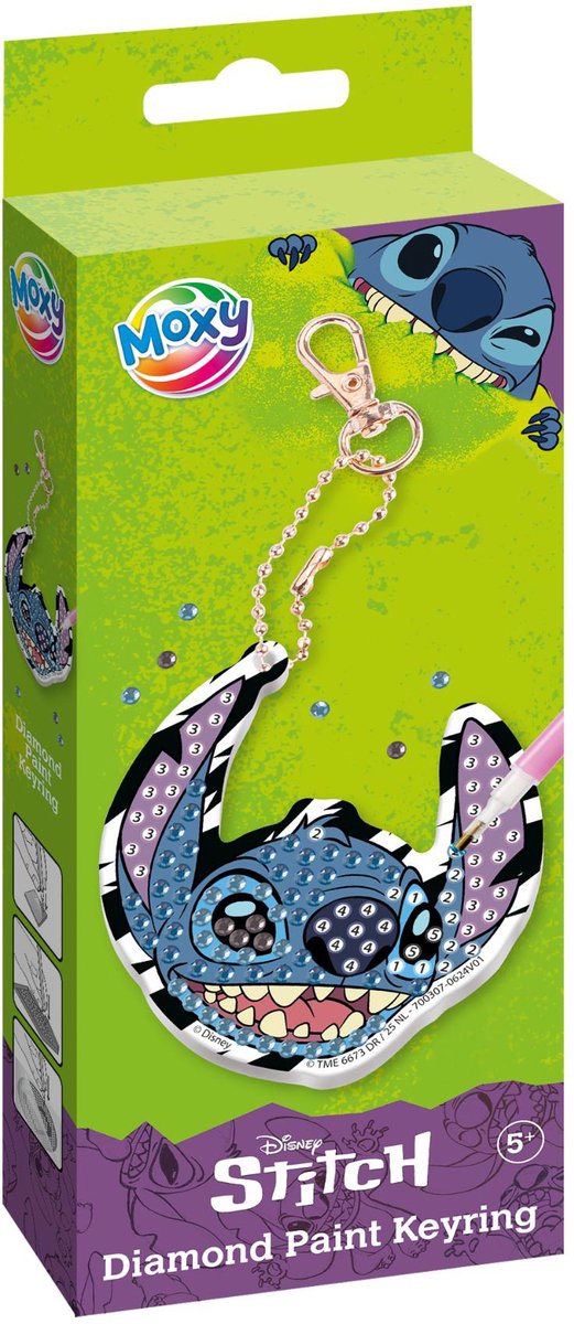 Bambolino Toys Stitch diamond painting sleutelhanger Disney accessoire.