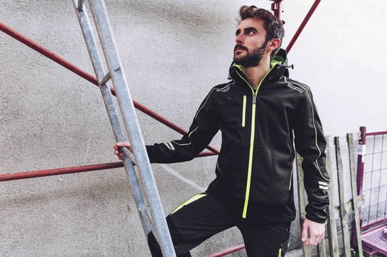 Sparco Tech York Softshell Jas - Zwart - Geel - XXL van Sparco — afbeelding 3