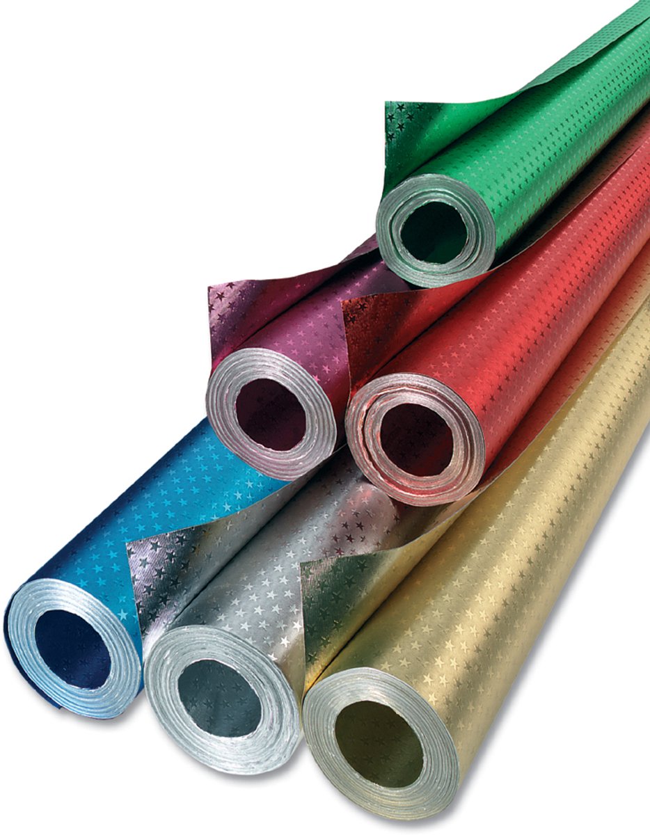 Aluminiumfolie 'Sterretjes', 500 mm x 10 m, blauw