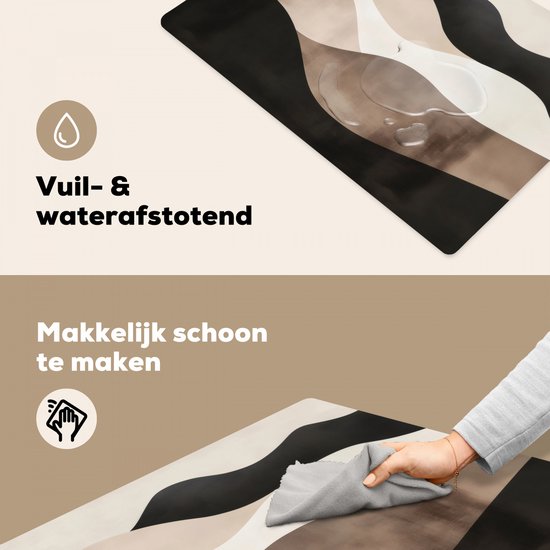 Napperons 6 pièces mix - 45x30 cm - Set de table en plastique - Beige - Abstrait - Paysage - Dessous de Assiettes - Décoration pour la table - Accessoires de décoration de table de Cuisine - Dessous de verre en Vinyl - Décoration de table