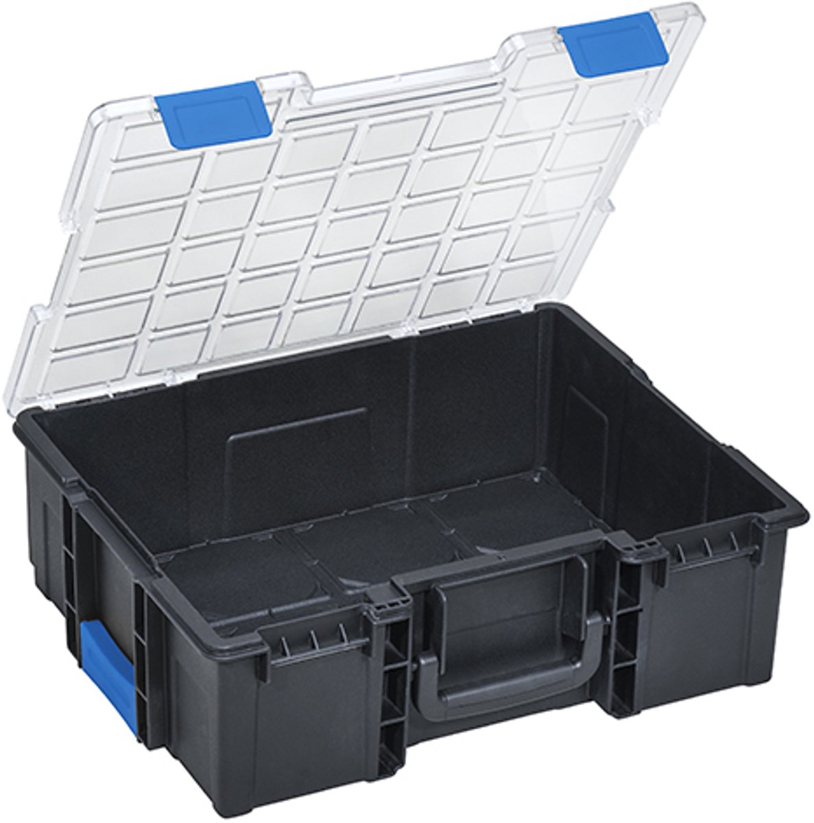 Allit Assortimentsdozen met uitneembare accessoires hoog model  - Geel - Sorteervakken & Met deksel - Hoog model (14,4 cm hoog)