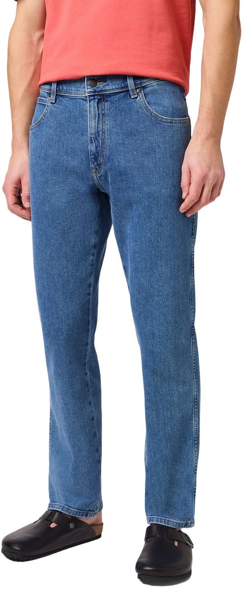 Wrangler Heren Jeans Broeken regular/straight Fit Blauw 33W / 30L Volwassenen
