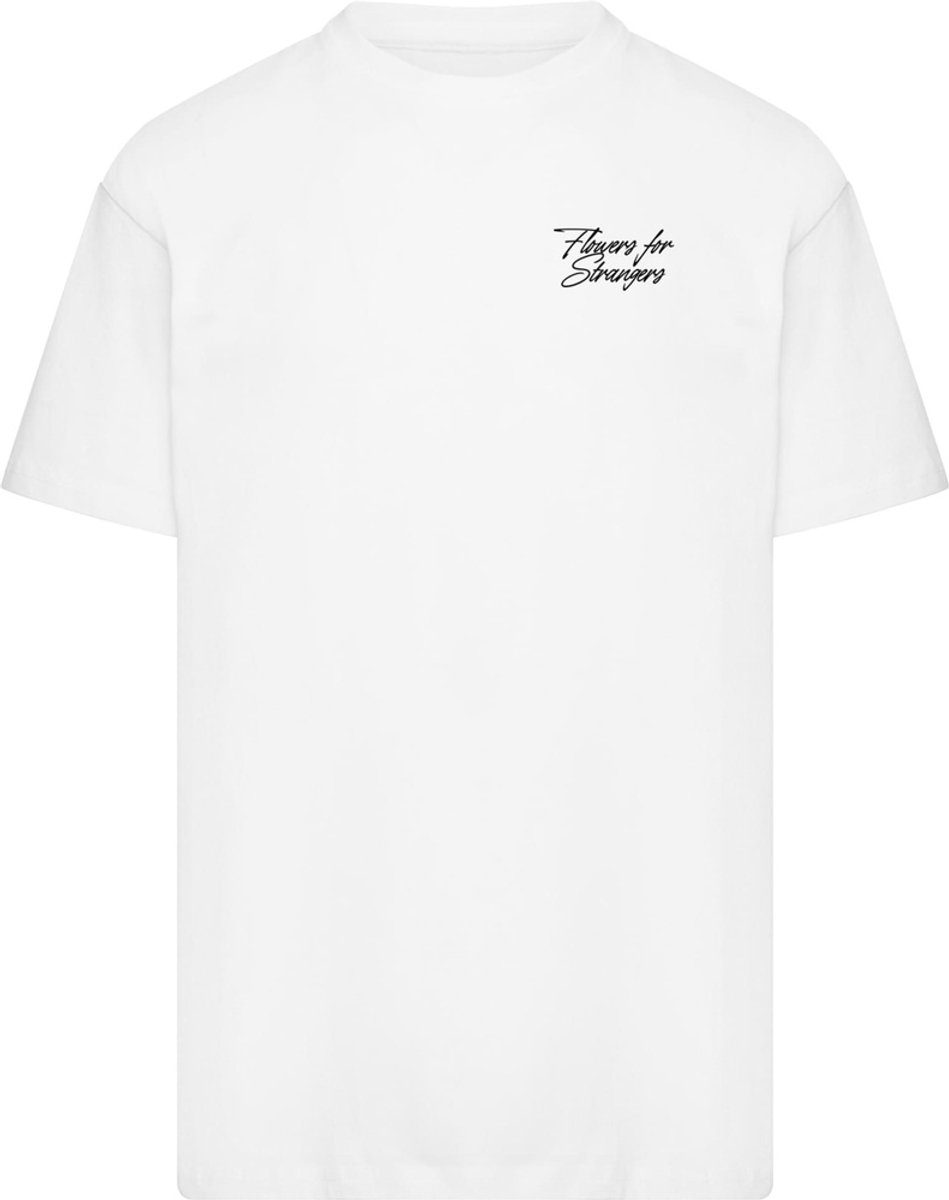 Mister Tee Flowers For Strangers Heavy Oversize Heren Tshirt L Wit