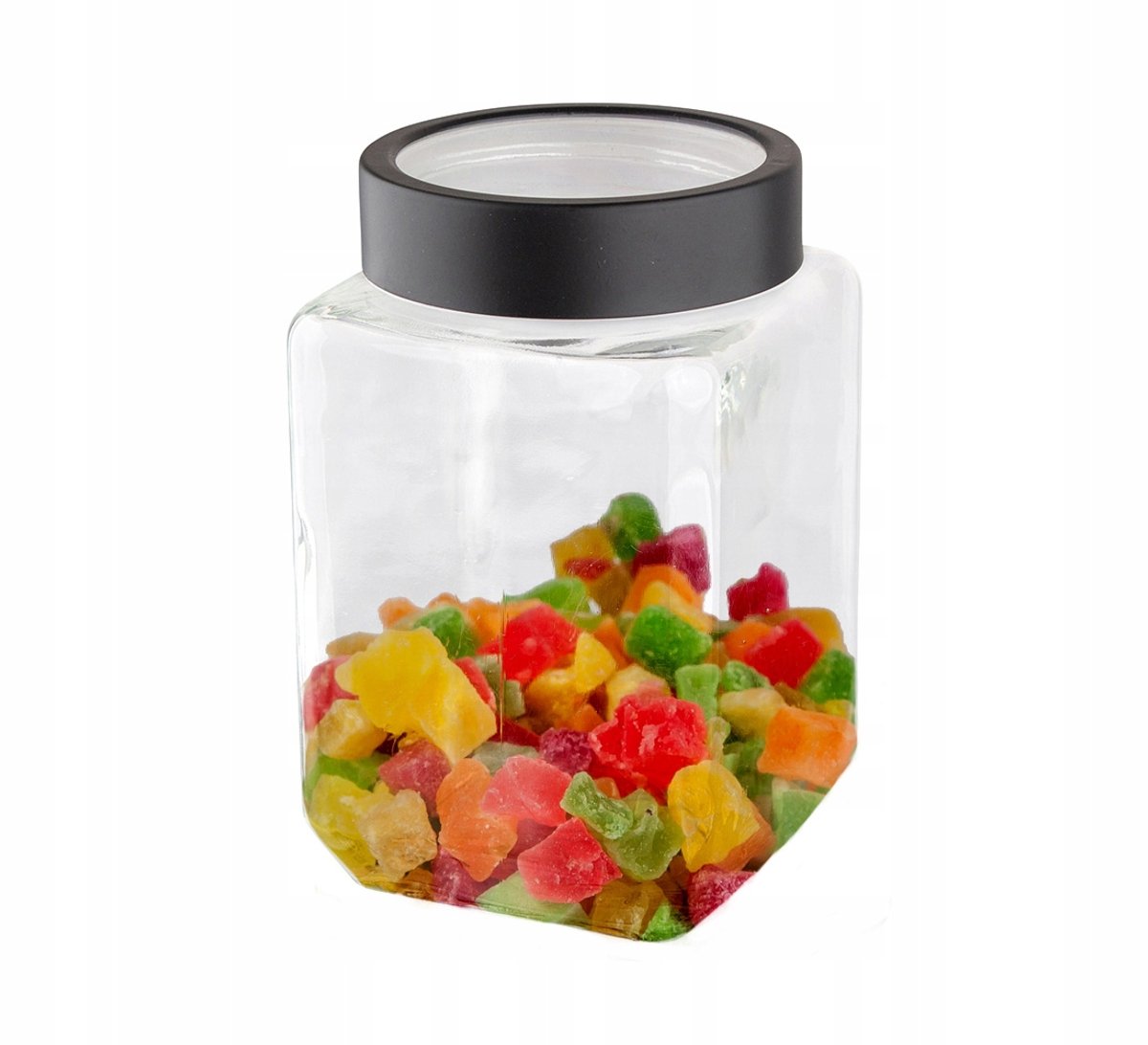 Altom Design Glazen Voorraadpot Vierkant 700 ml met Deksel