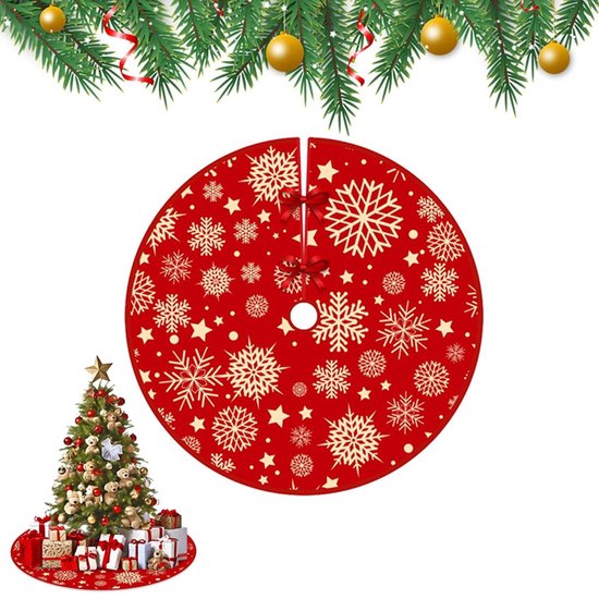 Kerstboomrok - Kerstboomkleed - 90 Cm - Kerstboomversiering - Kerstboom Kleed Voor Onder De Kerstboom - Kerst - Voor Kerstversieringen Voor De Feestdagen