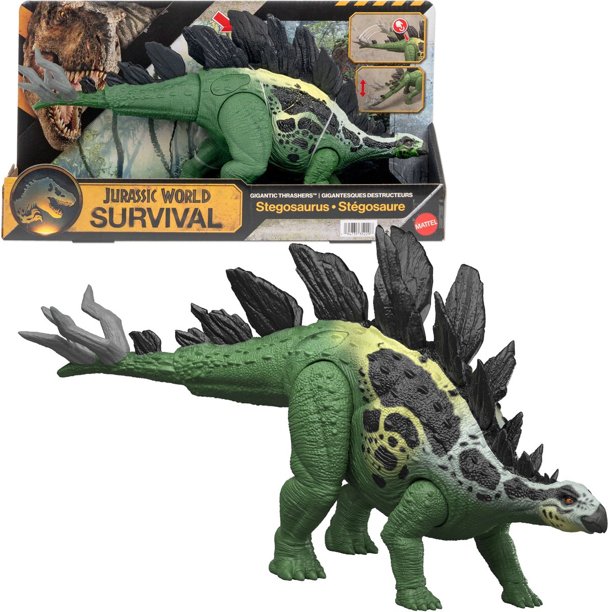 Mattel Jurassic World: Survival Action Figure Gigantic Thrashers Stegosaurus Action Figuur