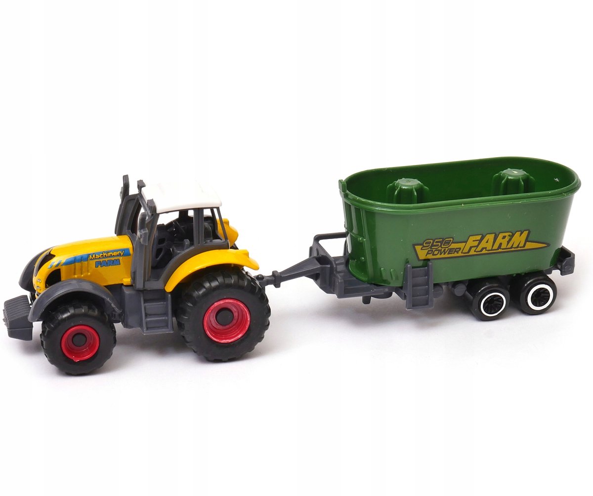 Dromader Kleine Boerderij Tractor met Aanhanger en Strooier