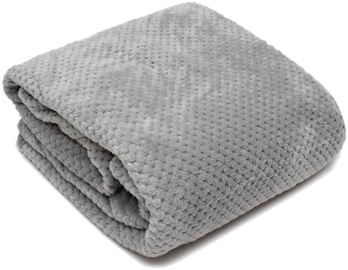 Plaid CASABLANCA Grijs 150x200 cm - Zacht en Decoratief