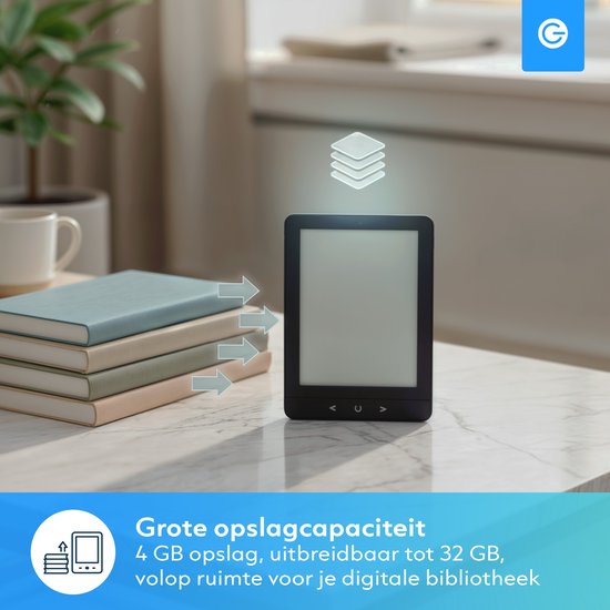 Ereader Backlight eReader 6 Inch - Ebook Reader - E-Reader met Backlight - 17H Schermtijd ...
