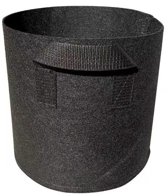 5x 30L Niet-geweven tuinplantzakken 35,6cm Hoogte 30,5cm - Zwart