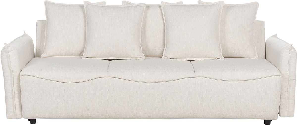 KRAMA - Slaapbank - Gebroken wit - Polyester