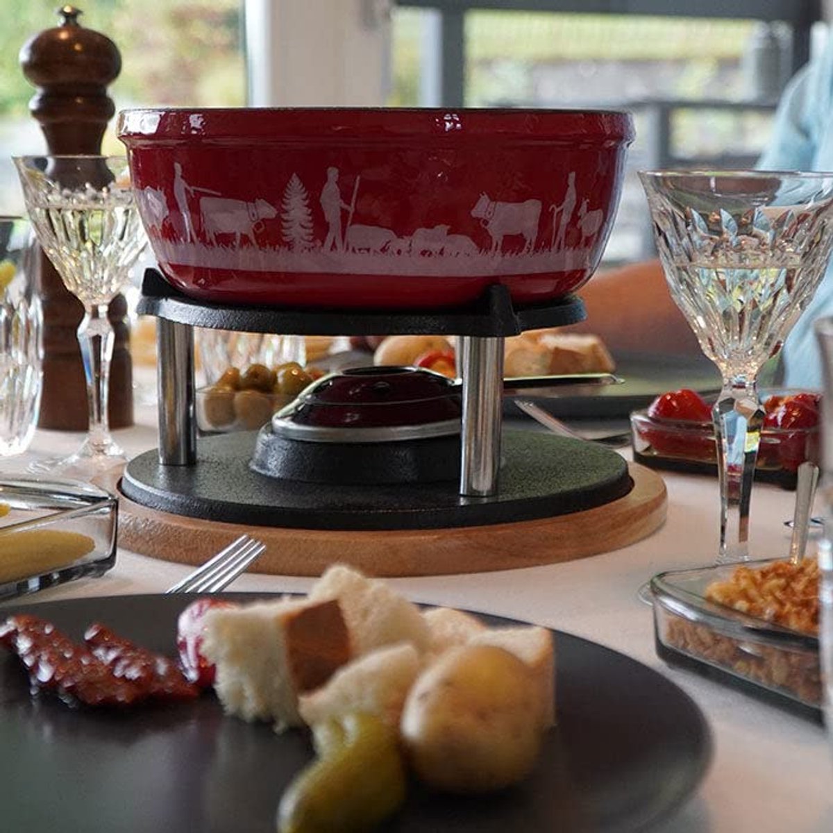 Traditionele Zwitserse Kaasfondueset voor 6 Personen - 2 Liter Capaciteit – foto 2