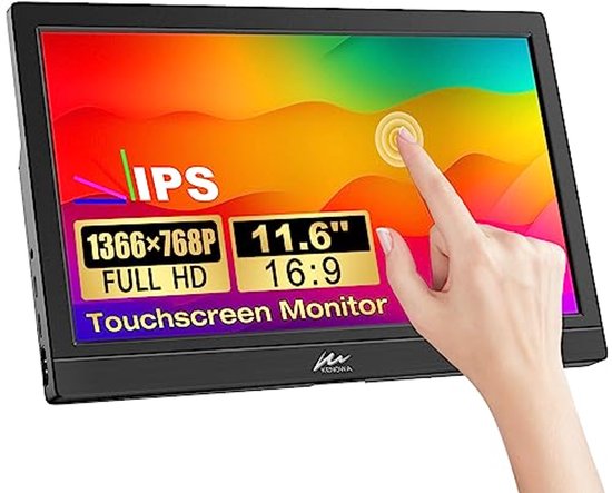 Draagbare Touchscreen Monitor 11,6 inch | HDR Extern Display met HDMI ...