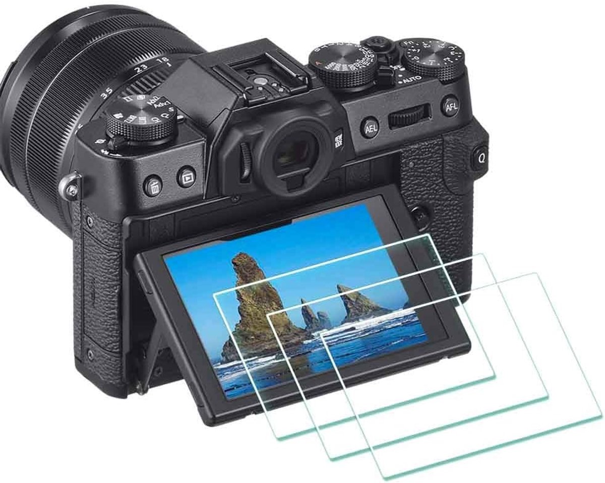Schermbeschermer voor Digitale Camera's - 3-Pack, 9H Hardheid Gehard Glas, Anti-Vingerafdruk, HD Helderheid