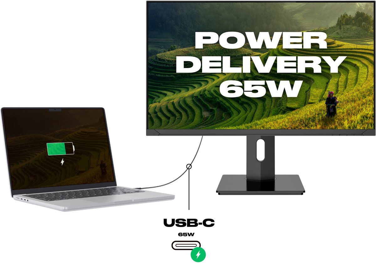 JAPANNEXT Monitor 23,8" IPS 4K UHD (3840x2160) | JN-IPS2380UHDR-C65W-HSP thumbnail 5