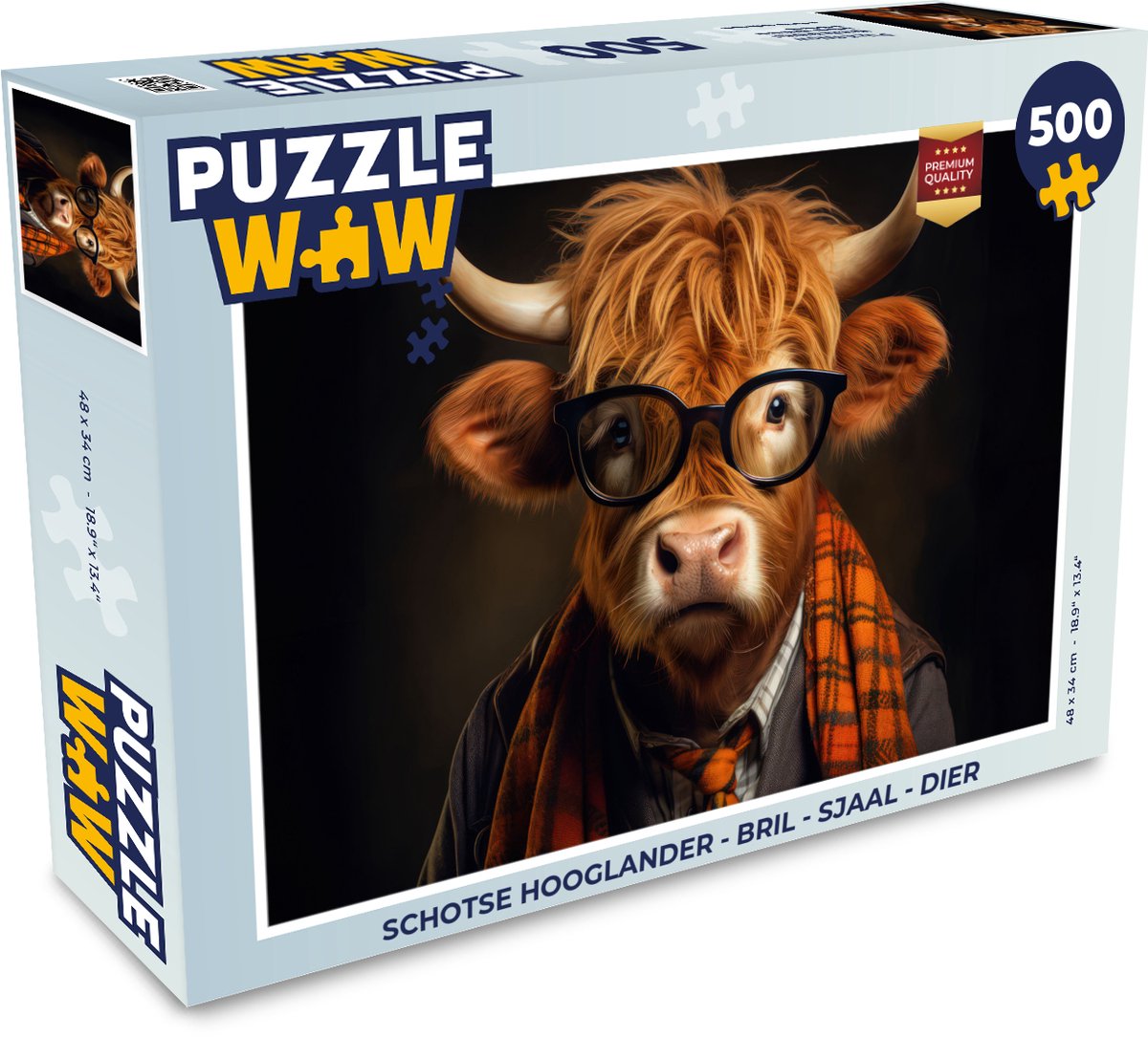 Schotse hooglander - Bril - Sjaal - Dier