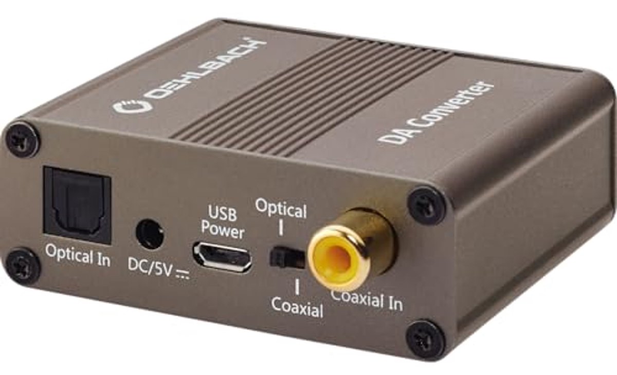 Digitale naar Analoge Audio Converter met Coaxiale en Optische Ingangen
