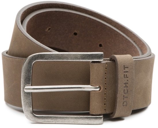 DTCH. FIT Ceintures Homme Nubuck Jaxx & Suede Bobby - Riem Taupe & Grijs - Ceinture Jeans & Pantalon - Taille ceinture 95cm - Longueur totale 110cm - 2 Pièces