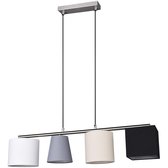 LED Hanglamp - Hangverlichting - Trion Cinomi - E14 Fitting - Rechthoek - Mat Nikkel - Aluminium - BES LED