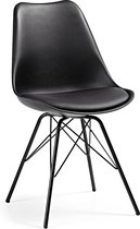 Kave Home - Ralf zwarte stoel met metalen poten