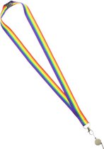 Zac's Alter Ego Sleutelkoord/Lanyard Rainbow met fluitje Multicolours