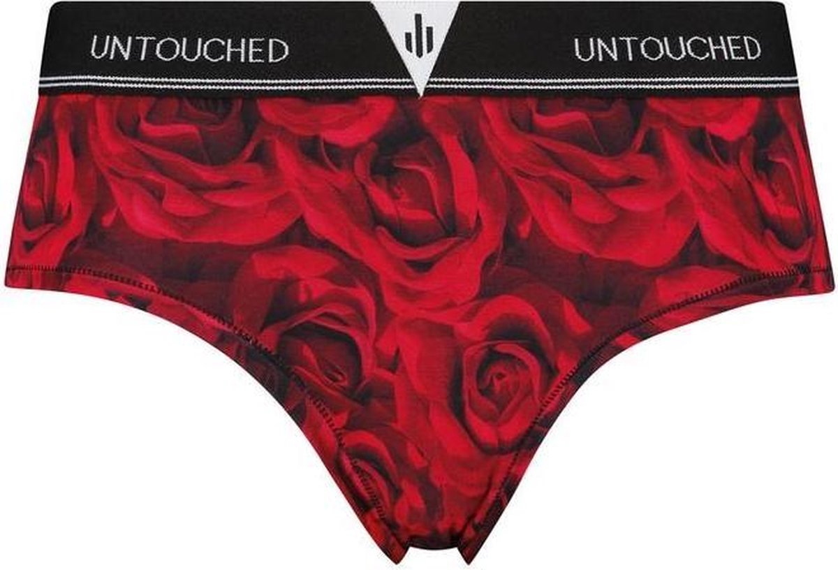 Untouched boxershort hipster dames - ondergoed dames - duurzaam - perfecte pasvorm - Roses Hipster XL