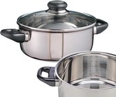 RVS kookpan / pan met glazen deksel 20 cm - kookpannen / aardappelpan - Koken - Keukengerei