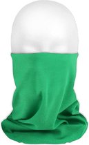 Multifunctionele morf sjaal groen unikleur - Voor volwassen - Gezichts bedekkers - Maskers voor mond - Windvangers - Gezichtsmasker
