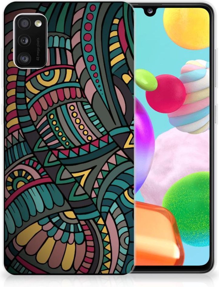 Back Cover voor Samsung Galaxy A41 TPU bumper Aztec