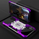 Hero Series Rugged Armor metalen beschermhoes voor iPhone XS Max (paars + zilver)