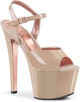 Pleaser - SKY-309TT Sandaal met enkelband, Paaldans schoenen - Paaldans schoenen - 40 Shoes - Creme