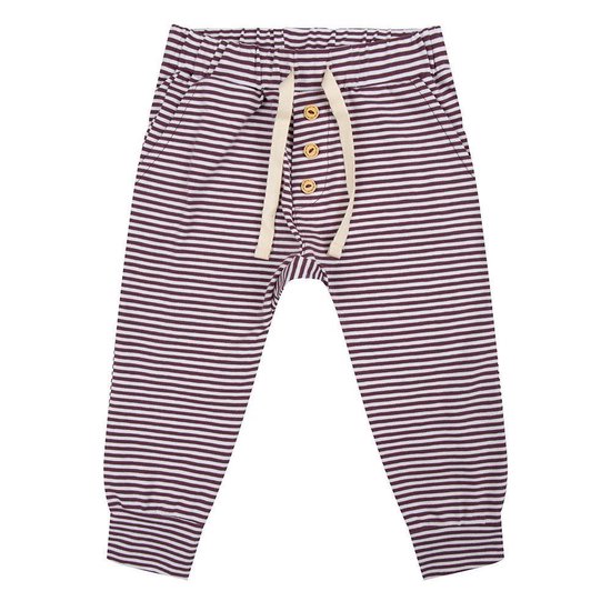 Little Indians Pants Purple Stripe - Joggingbroek - Gestreept - Paars - Unisex - Maat: 2-3 jaar
