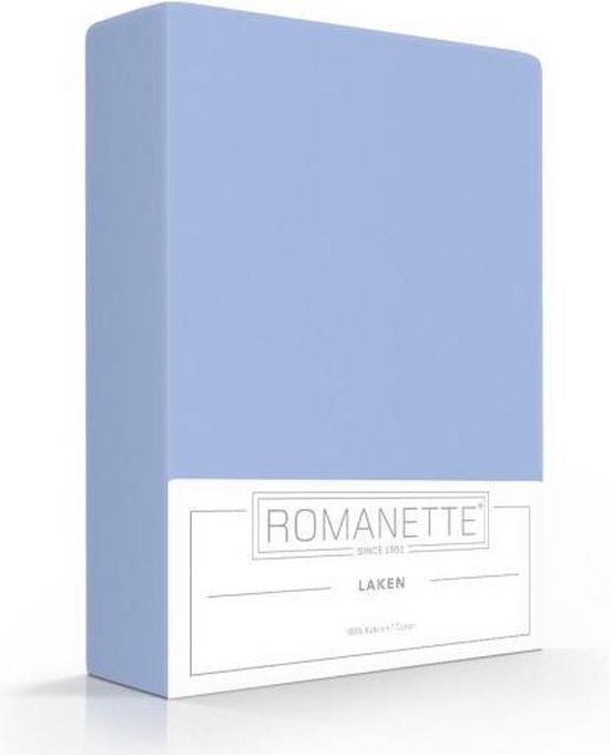 Drap Romanette 100% Coton Bleu Drap Simple 100% Coton 240x260