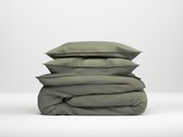 ZoHome Army Green Dekbedovertrek Satinado, gemaakt van 100% Katoen-Satijn