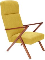 Fauteuil Retrostar highback stof geel vintage design